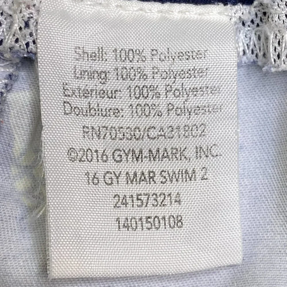 Gymboree Boys Blue Swim Trunks Size M with Pineapple Theme